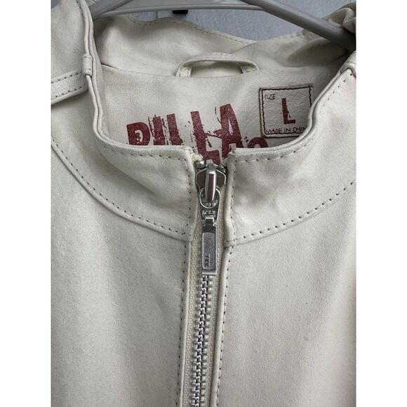 Billabong Cream Leather Jacket - Picture 2 of 7